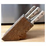 DR - Chicago Cutlery Walnut Tradition 10-Piece Knife Set with Oak Block