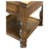 DR - Wooden End Table with Drawer & Lower Shelf - 23 x 26 x 26 in