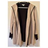 Dana Buchman Duster Sweater - Brown & Black - XL