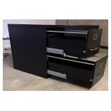 LG - Black Metal 2-Drawer File Cabinet #1