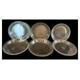 DR - Anchor Hocking Pyrex Plate - Ovenware Glass - 9 in Diameter - Made in USA - Set of 6