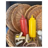 DR - Scarecrow Figure 3 Ft Tall With Doilies, Baskets, Tea Lights & Storage Dishes