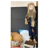 DR - Scarecrow Figure 3 Ft Tall With Doilies, Baskets, Tea Lights & Storage Dishes