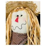 DR - Scarecrow Figure 3 Ft Tall With Doilies, Baskets, Tea Lights & Storage Dishes