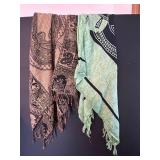 DR - N-Karim Pashmina Shawl 66-Inch Length - 100% Pashmina and Assorted Beaded Necklaces