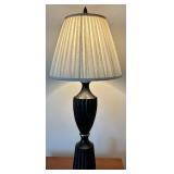 Black Table Lamp & White Shade - 34 in Tall