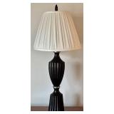 Black Table Lamp & White Shade - 34 in Tall