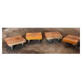 G - Four Wooden Moving Dollies