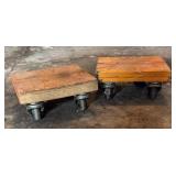 G - Four Wooden Moving Dollies