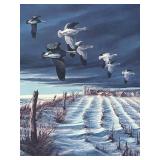 DR - Terry Redlin Winter Snows - Open Edition Framed Print 25.5 x 31 in - Signed