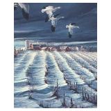 DR - Terry Redlin Winter Snows - Open Edition Framed Print 25.5 x 31 in - Signed