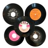 Vintage 45 RPM 7-inch Vinyl Records - Essex & RCA Victor, Decca, Capitol & More (Lot of 45)