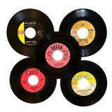 Vintage 45 RPM 7-inch Vinyl Records - Essex & RCA Victor, Decca, Capitol & More (Lot of 45)