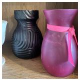 G - Assorted Vases including Indiana Milk Glass, Hobnail and More