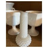 G - Assorted Vases including Indiana Milk Glass, Hobnail and More