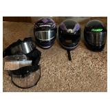 G - Snowmobile Helmets (Lot of 3) with Accessories & Storage Bags