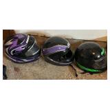 G - Snowmobile Helmets (Lot of 3) with Accessories & Storage Bags