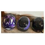 G - Snowmobile Helmets (Lot of 3) with Accessories & Storage Bags