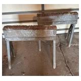 G - Sawhorse Pair - Metal Frames with Wood Tops