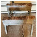 G - Sawhorse Pair - Metal Frames with Wood Tops