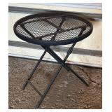 G - Black Metal Round Patio Side Table