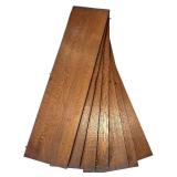 G - Antique Oak Dining Table with 7 Leaves Included - 35 x 42 in Top, 11 in Each