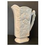 DR - Vintage Pitcher & Tumblers Set - Grapevine Embossed Ceramic