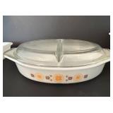 DR - Pyrex Town & Country Divided Dish w/Lid, La Marjolaine L
