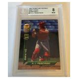 A.J. Pierzynski Auto RC Beckett 8 NM-MT 1994 Signature Rookies Signatures #61 Rookie Minnesota Twins Baseball Card