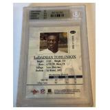 LaDainian Tomlinson RC Beckett 9 Mint 2001 Fleer Authority #113 Rookie Football Card