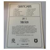 Babe Ruth /5,000 1985 Perez Steele Great Moments #1 Numbered 1584/5,000 Baseball Card