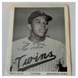 Tony Oliva Early Auto Minnesota Twins Team Issed Baseball Photo