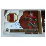 Granlund/Coyle /25 Booklet Dual Auto & Tri-Color Relic RC2013-14 The Cup Rookie Bookmarks #DABGC Beckett Graded 8 / 10 Numbered 07/25 Minnesota Wild Hockey Card