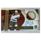 Granlund/Coyle /25 Booklet Dual Auto & Tri-Color Relic RC2013-14 The Cup Rookie Bookmarks #DABGC Beckett Graded 8 / 10 Numbered 07/25 Minnesota Wild Hockey Card