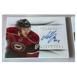 Mikael Granlund RC Auto & Tri-Colored Jumbo Relic /25 2013-14 National Treasiures Booklet #26 Numbered 07/25 Beckett Graded 9 / 9 Minnesota Wild Hockey Card