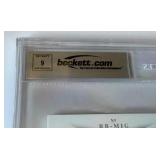 Mikael Granlund RC Auto & Tri-Colored Jumbo Relic /25 2013-14 National Treasiures Booklet #26 Numbered 07/25 Beckett Graded 9 / 9 Minnesota Wild Hockey Card