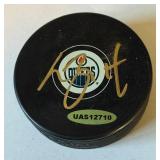 Laurent Brossit Autographed Edmonton Oilers Hockey Puck w/ UD COA
