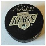 Tomas Sandstrom Autographed Los Angeles Kings Hockey Puck w/ UD COA