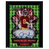 Amon-Ra St. Brown RC Auto /45 Green Refractor 2021Wild Card Allumination #ABC-A Numbered 31/45 Rookie Football Card