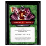 Amon-Ra St. Brown RC Auto /45 Green Refractor 2021Wild Card Allumination #ABC-A Numbered 31/45 Rookie Football Card