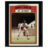 Rod Carew RARE 1972 Topps In Action #696 High Number Vintage Baseball Card - Nice Shape! Gradeable