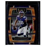 Justin Jefferson /249 Bronze Prizm Die Cut 2021 Select #23 Numbered 177/249 Minnesota Vikings Football Card