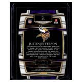 Justin Jefferson /249 Bronze Prizm Die Cut 2021 Select #23 Numbered 177/249 Minnesota Vikings Football Card