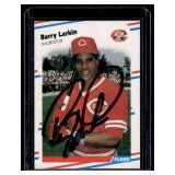 Barry Larkin Autographed 2nd Year 1988 Fleer #239 Baseball Card