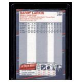 Barry Larkin Autographed 2nd Year 1988 Fleer #239 Baseball Card