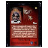 Randy Moss /1999 Insert Topps Stars of the Game #S8 Numbered 934/1999 Minnesota Vikings Football card