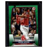 Rafael Deevers Bookend 99/99 Green SP 2023 Bowman #31 Baseball Card