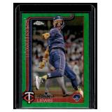 Royce Lewis /99 Green SP Refractor 2025 Topps Chrome #254 Numbered 10/99 Minneosta Twins Baseball Card