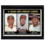 Sandy Koufax / Jim Bunning 1967 Topps #238 NL Strikeout Leaders Vintage Baseball Card