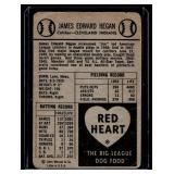 1954 Red Heart Jim Hegan #11 Vintage Baseball Card